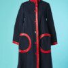 B6719-Manteau-Pierre-Cardin-creation-en-coton-marine-et-vinyle-rouge-t38-001