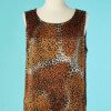 B6732-Chemisier-Yves-Saint-Laurent-sans-manches-viscose-imprimee-leopard-t44