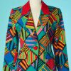 B6781-Veste-Yves-Saint-Laurent-en-coton-multicolore-t40-001