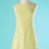 B6790-Robe-Versace-versus-en-coton-tisse-jaune-brode-de-paillettes-t36-001