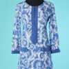B6794-Robe-Versace-jeans-en-coton-blanc-et-bleu-ciel-t38-001
