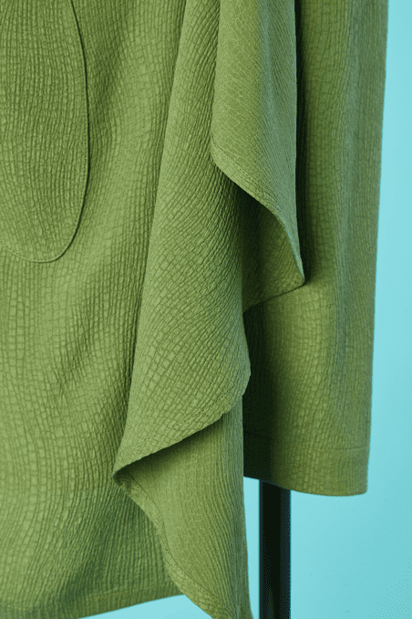 Robe Thierry Mugler portefeuille en soie verte – Image 4