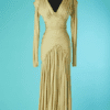 B6873-Robe-Longue-Lanvin-1940-en-crepe-jaune-plisse-t34-36