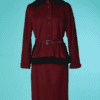 B6927-Tailleur-1940-en-lainage-lie-de-vin-col-en-astrakan-noir-t40