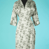 B6969-Tailleur-1950-en-satin-ecru-imprime-deventails-gris-t36-001