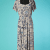 B7009-Robe-1940-en-crepe-rose-imprime-bleu-et-marine-t40