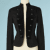 B6583-Veste-Ralph-Lauren-en-jeans-noir-plastron-velours-t36-01