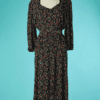 B7325-Robe-1940-en-crepe-noir-imprime-de-cercles-quadrilles-rouges-verts-ecrus-t46-001