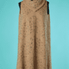 B7508-Robe-Pauline-Trigere-en-lainage-marron-incrustee-de-strass-t36-38-001