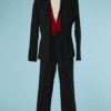 B6047-Tailleur-3-pieces-Gianfranco-Ferre-en-lainage-noir-rayure-rouge-t38-004