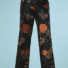 B6049-Pantalon-Ungaro-en-soie-noir-jacquard-de-fleurs-t40-001