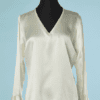 B6066-Chemisier-Yves-Saint-Laurent-en-satin-blanc-t38-40-001