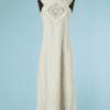 B6069-Robe-longue-Pierre-Cardin-en-crepe-ecru-brode-de-paillettes-sur-lencolure-t36-001