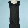 B6172-Robe-Prada-en-satin-et-maille-noirs-t42-001