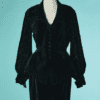 B7913-Tailleur-Thierry-Mugler-en-velours-devore-noir-t40-01