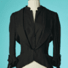 B7947-Veste-John-Galliano-en-viscose-noire-avec-noeeuds-t36-01
