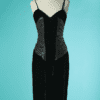 B7950-Robe-Lanvin-en-velours-noir-et-argent-lassee-dos-t-34