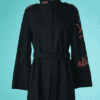 B7960-Manteau-en-lainage-noir-Christian-Lacroix-brode-rose-t38-01