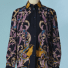 B8254-Chemisier-Hermes-en-laine-marine-imprime-fleurs-violettes-t42-01