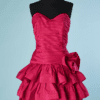 B5406-Robe-de-cocktail-1980-en-acetate-rose-fuchsia-multi-volants-t38-001