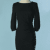 B8232-Robe-Azzaro-en-polyester-noir-boutons-strass-t36-01