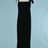 B8790-Robe-longue-Christian-Dior-en-velours-noir-a-bretelles-t44-01
