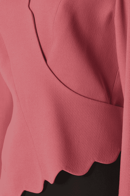 Veste Thierry Mugler vintage asymétrique en lainage rose – Image 4
