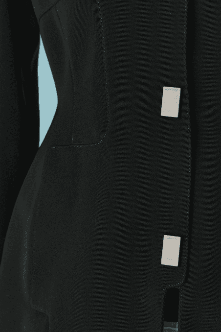 Tailleur Thierry Mugler vintage en polyester noir et blanc – Image 3