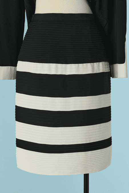 Tailleur Thierry Mugler vintage en polyester noir et blanc – Image 7