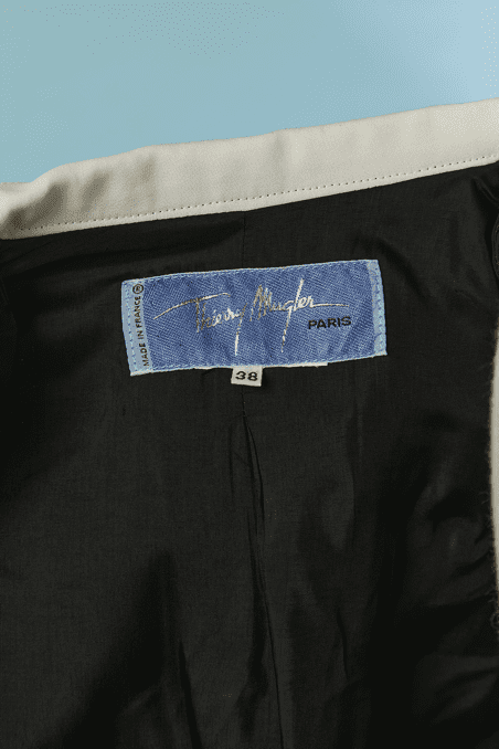 Tailleur Thierry Mugler vintage en polyester noir et blanc – Image 9