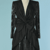 B9214-Robe-du-soir-Christian-Dior-en-soie-noire-et-paillettes-t36-01