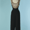 B9239-Combinaison-pantalon-Christian-Lacroix-en-soie-noire-plastron-brode-or-argent-cuivre-t40-01