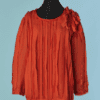 B9250-Chemisier-Lanvin-en-soie-effilochee-orange-fleur-epaule-t-oversize-01
