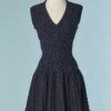 B9511-Robe-Alaia-en-maille-marine-et-argent-laine-vierge-et-polyamide-t38-01