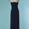 B9587-Robe-longue-1940-en-crepe-marine-encolure-brodee-de-perles-blanches-et-or-t40-01
