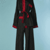 B9618-Pyjama-1930-en-rayonne-jacquard-noir-et-rouge-t44-01