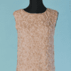C0036-Pull-1960-sans-manches-en-laine-rose-brode-de-perles-et-paillettes-t40-42-01
