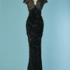 C0008-Robe-longue-Ronit-Zilkha-en-velours-noir-et-dentelle-t38-01