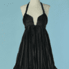C0010-Robe-Carolyne-Roehm-en-satin-noir-plisse-t38-01