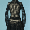 C0068-Ensemble-jupe-et-pull-en-laine-noire-ajouree-Alaia-T36-01