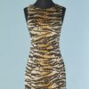 C0159-Robe-Dolce-Gabbana-en-soie-noire-zebre-ecru-et-jaune-t36-01