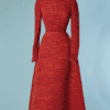 B8796-Robe-longue-rouge-orange-entierement-plissee-t38-01