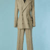 C0940-Tailleur-Jean-Paul-Gaultier-en-laine-beige-rayures-grises-t36-01