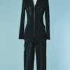 C1159-Tailleur-Jean-Paul-Gaultier-en-acetate-et-polyamide-noir-et-vert-t40-01
