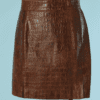 C1182-Mini-jupe-Roberto-Cavalli-en-cuir-marron-facon-croco-t38-01