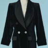 C1219-Veste-Yves-Saint-Laurent-en-velours-marine-et-satin-noir-t40-01