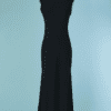 C1831-Robe-Longue-Marithe-et-Francois-Girbaud-en-polyester-noir-avec-clous-argentes-t36-01