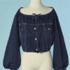 C1709-Crop-top-Jean-Paul-Gaultier-en-jeans-encolure-bateau-t42-01