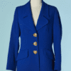 C1717-Veste-Yves-Saint-Laurent-bleue-striee-boutons-coeurs-t40-01
