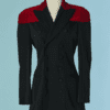 C1739-Veste-Jean-Paul-Gaultier-en-lainage-noir-et-velours-rouge-t38-01